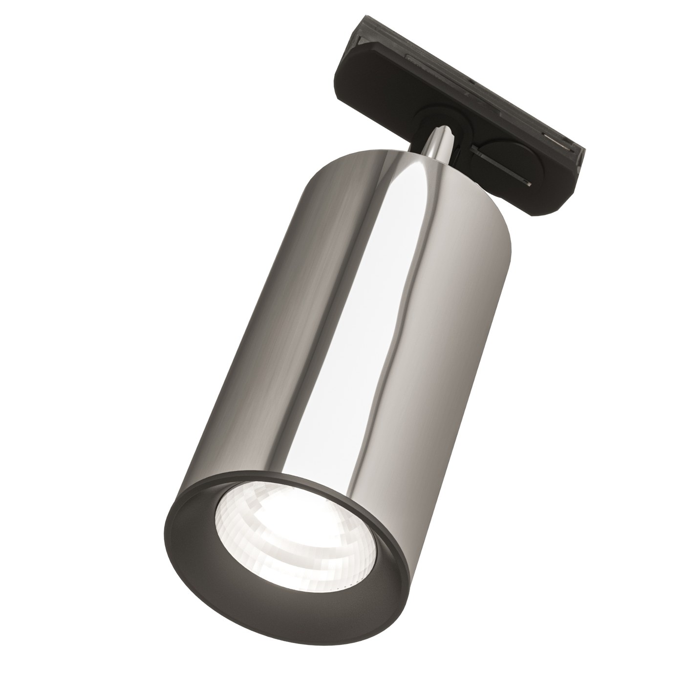 OPRAWA Lea Track Cromo do szynoprzewodu, srebrna, jednopunktowa, styl glamour, wysoki połysk