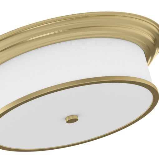 PLAFON Famburo PL Old Gold rama w kolorze starego złota, biały klosz, piękny, duży, wyjątkowy