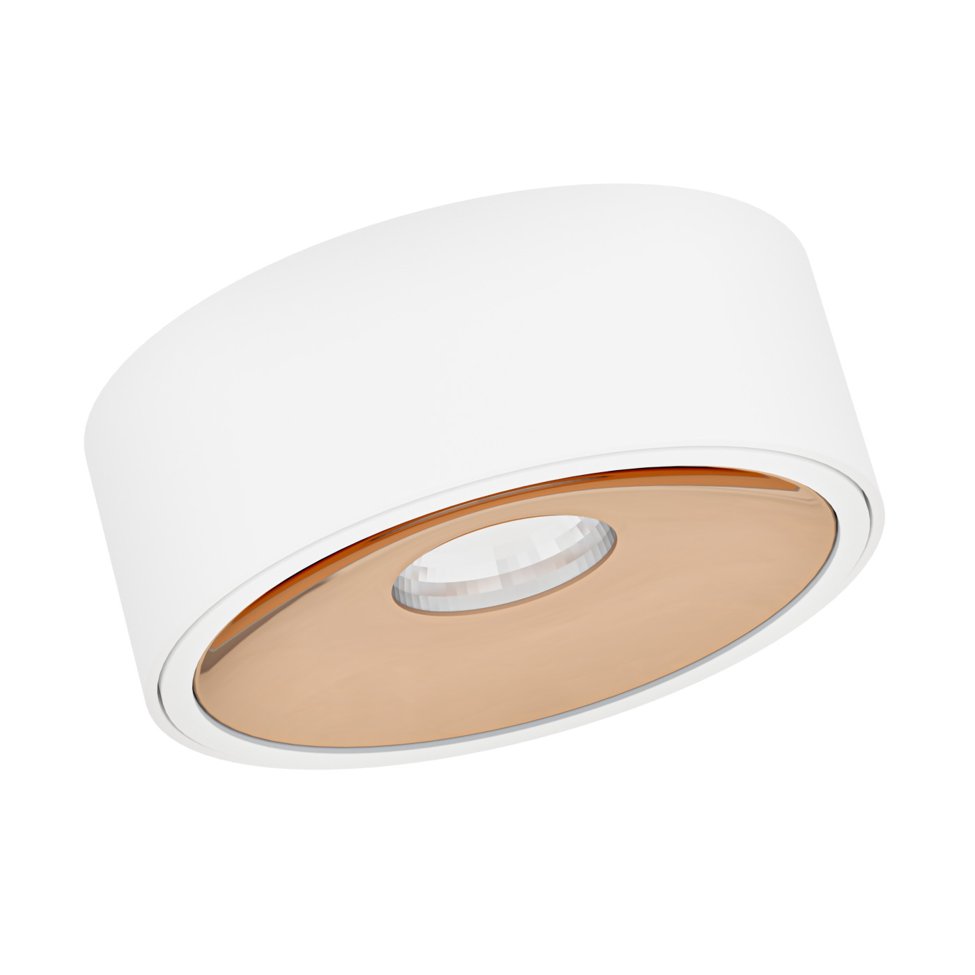 PLAFON NEO BIANCO SLIM LED Ufo Gold biało-złoty, jednopunktowy, piękny, glamour