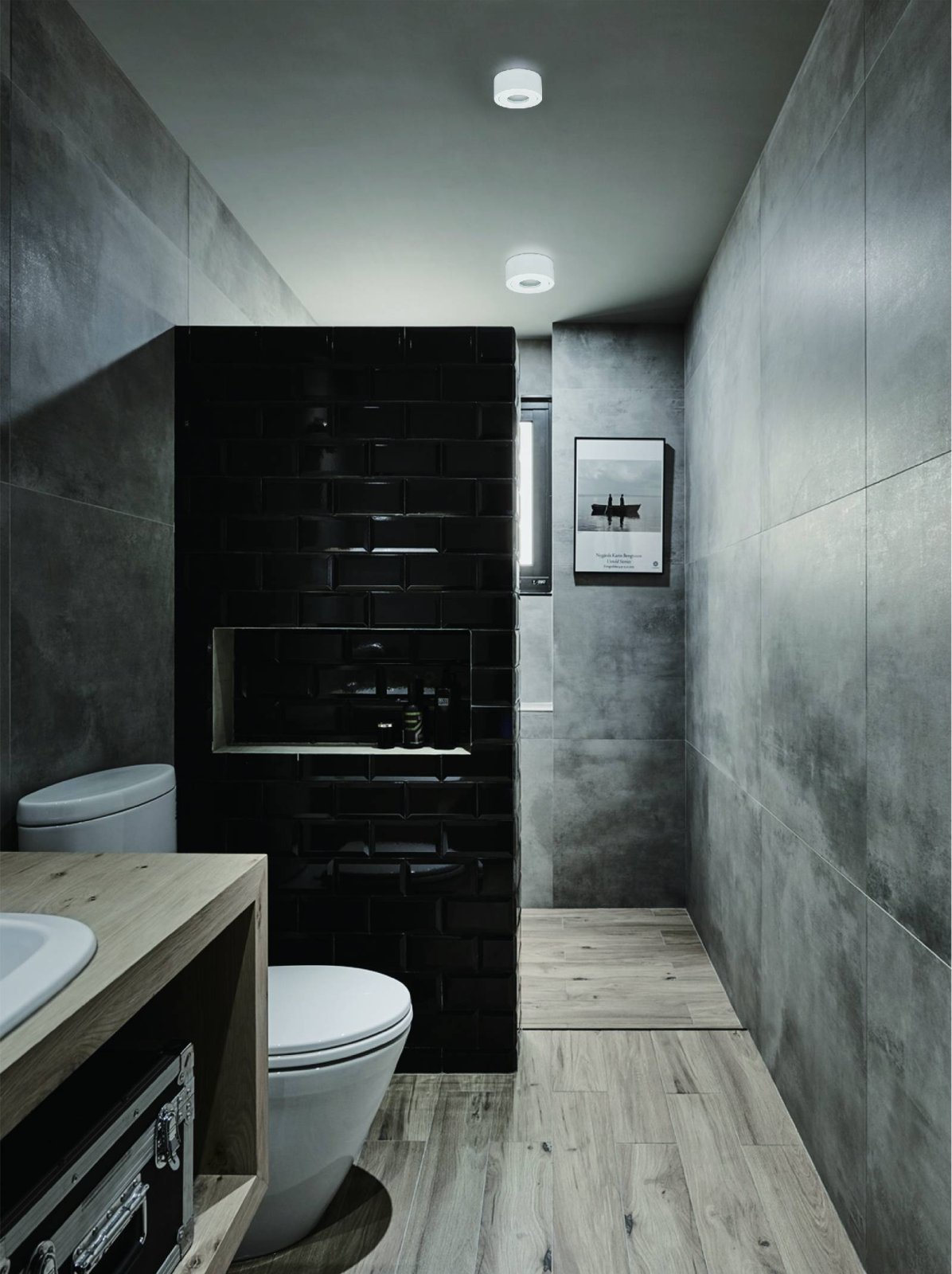 PLAFON RULLO BIANCO MINI IP44 biały, okrągły, wodoszczelny, jednopunktowe oświetlenie, piękny