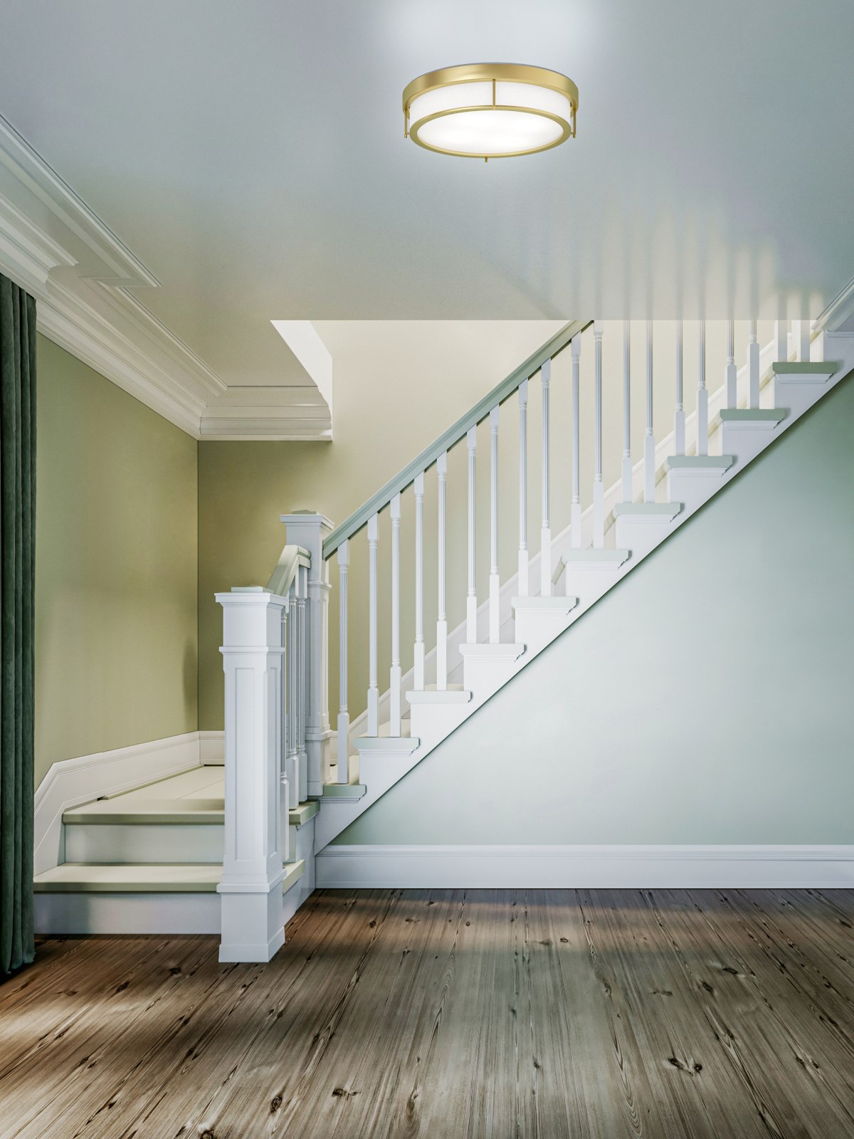 PLAFON Romi PL Old Gold biały klosz, złota metalowa rama, piękny, wyjątkowy