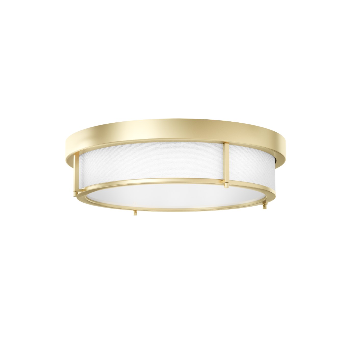 PLAFON Romi PL Old Gold biały klosz, złota metalowa rama, piękny