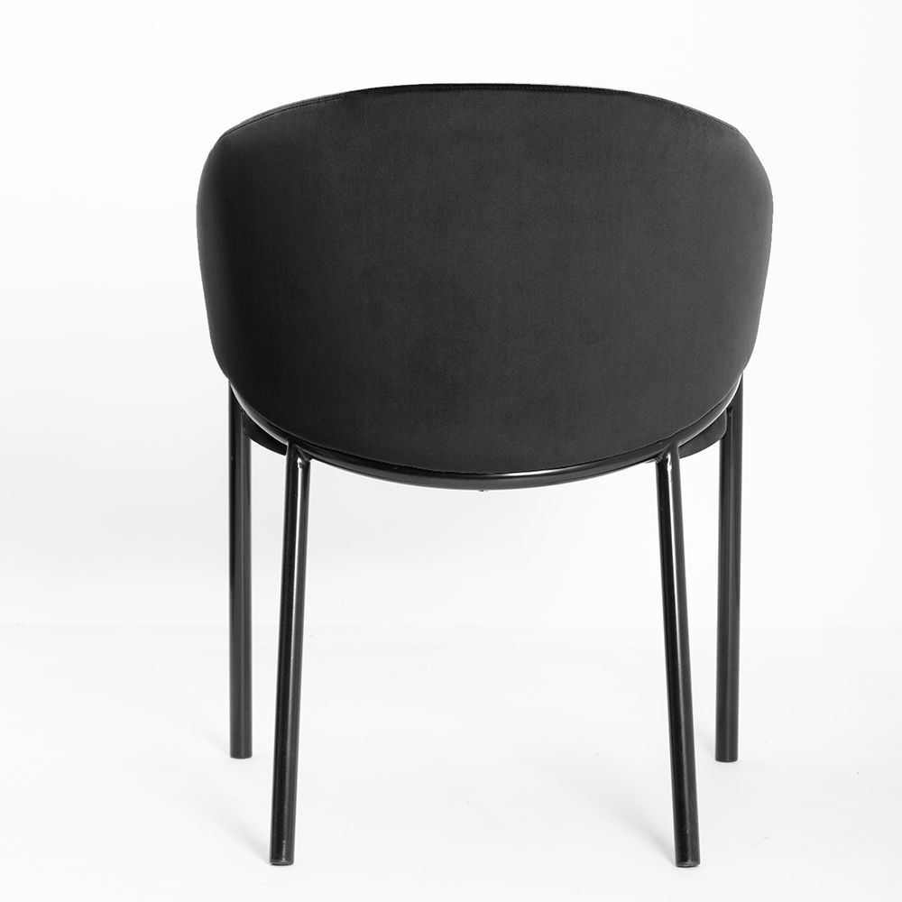 KRZESŁO Fancy czarne, welurowe siedzisko, czarno-złote, metalowe nogi, styl glamour, wyjątkowe