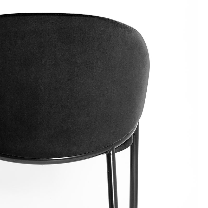 KRZESŁO Fancy czarne, welurowe siedzisko, czarno-złote, metalowe nogi, styl glamour, wyrafinowane