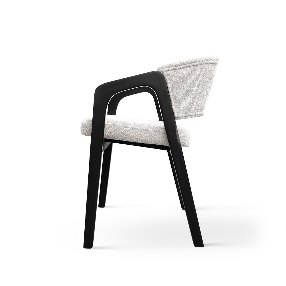 KRZESŁO Meggy drewniane, biało-czarne, elegancki design, wyjątkowe KRZESŁO Meggy drewniane, biało-czarne, elegancki design, wyjątkowe