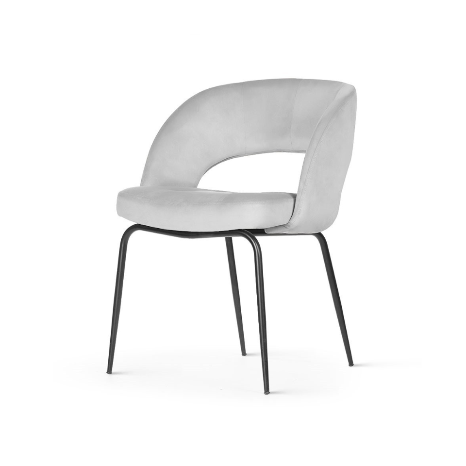 KRZESŁO nowoczesne, czarne, metalowe nogi, eleganckie, szare KRZESŁO nowoczesne, czarne, metalowe nogi, eleganckie, szare