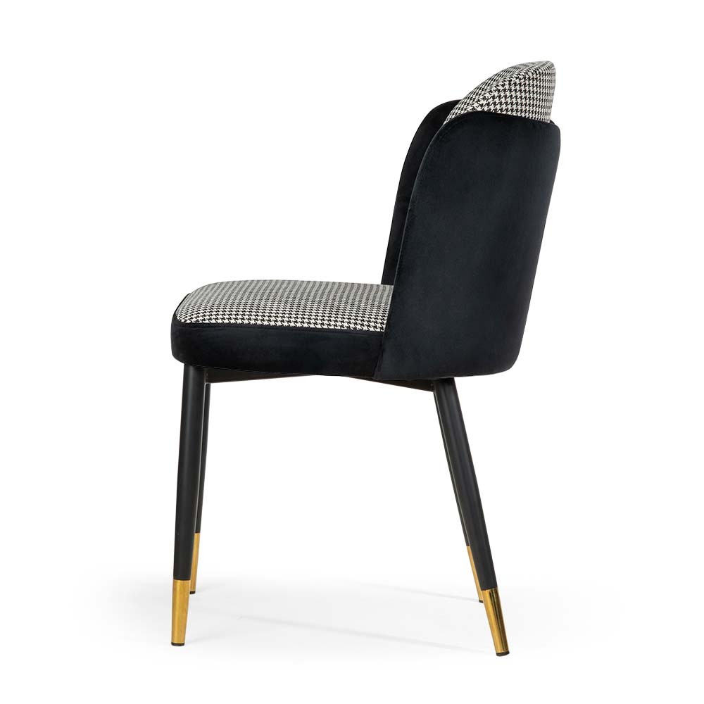 KRZESŁO z oryginalnym oparciem, wyjątkowe, metalowe nogi, eleganckie, czarno-białe, ekskluzywne KRZESŁO z oryginalnym oparciem, wyjątkowe, metalowe nogi, eleganckie, czarno-białe, ekskluzywne