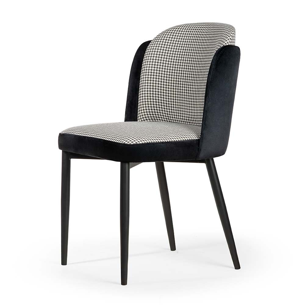 KRZESŁO z oryginalnym oparciem, wyjątkowe, metalowe nogi, eleganckie, czarno-białe, glamour KRZESŁO z oryginalnym oparciem, wyjątkowe, metalowe nogi, eleganckie, czarno-białe, glamour