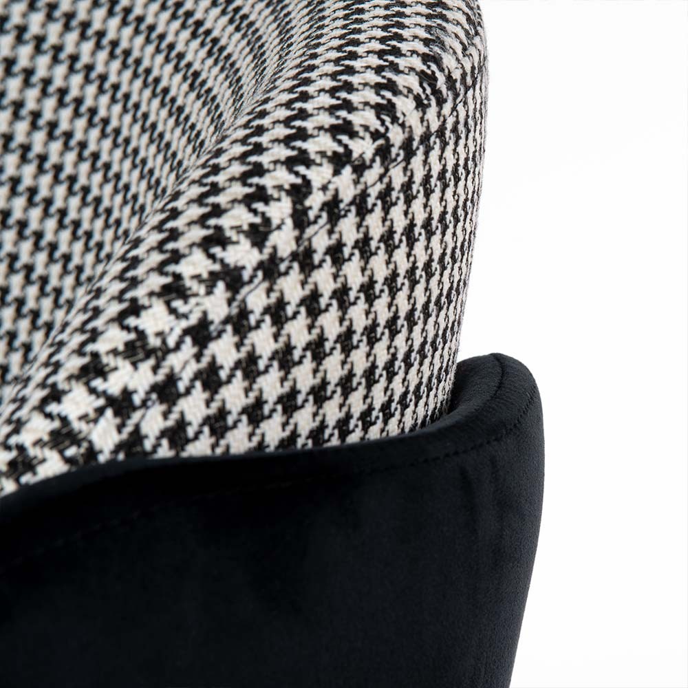 KRZESŁO z oryginalnym oparciem, wyjątkowe, metalowe nogi, eleganckie, czarno-białe, welwetowe KRZESŁO z oryginalnym oparciem, wyjątkowe, metalowe nogi, eleganckie, czarno-białe, welwetowe