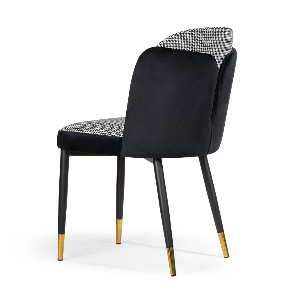 KRZESŁO z oryginalnym oparciem, wyjątkowe, metalowe nogi, eleganckie, czarno-białe, wyrafinowane KRZESŁO z oryginalnym oparciem, wyjątkowe, metalowe nogi, eleganckie, czarno-białe, wyrafinowane