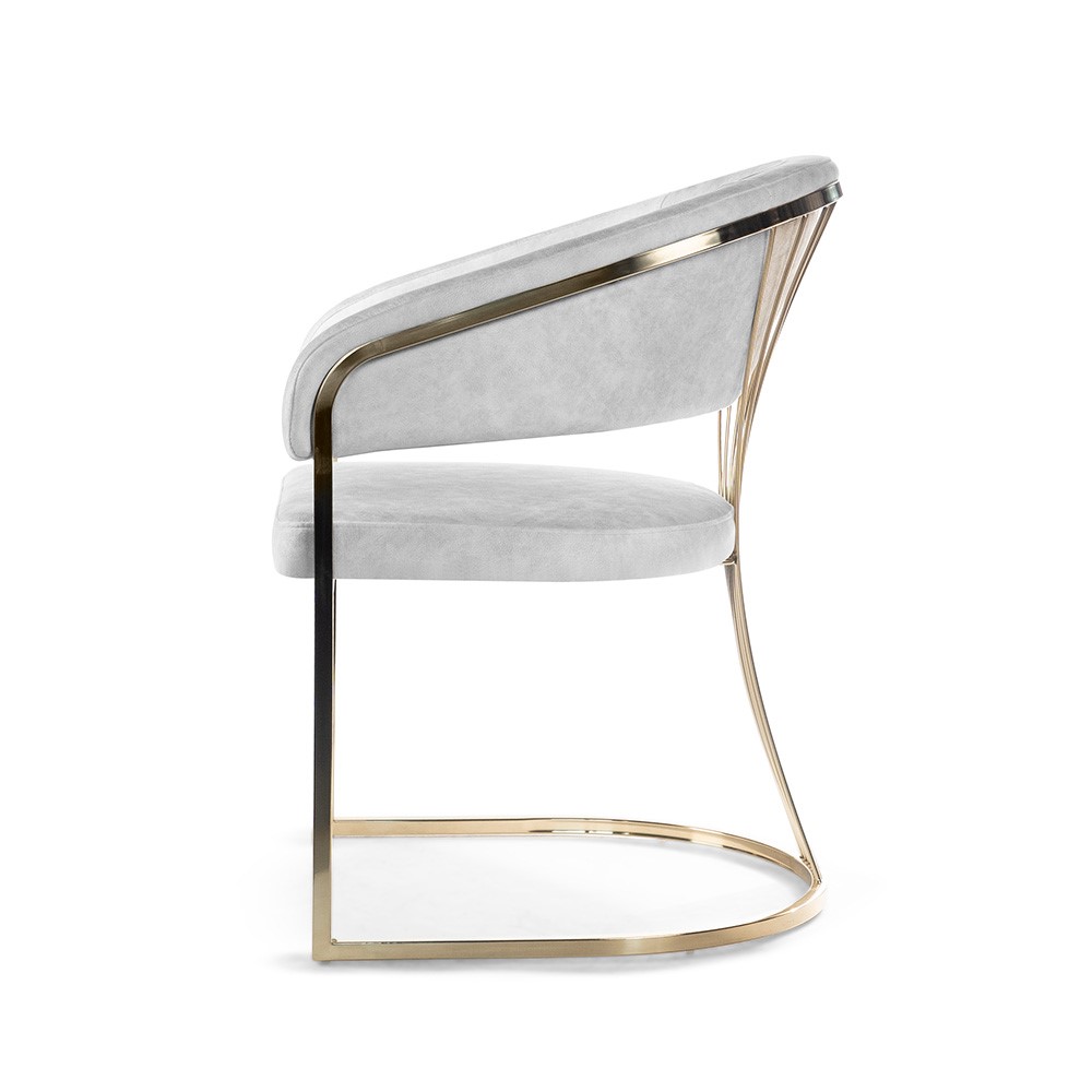 KRZESŁO z podłokietnikami, złota podstawa, szare siedzisko, styl glamour, ekskluzywne KRZESŁO z podłokietnikami, złota podstawa, szare siedzisko, styl glamour, ekskluzywne