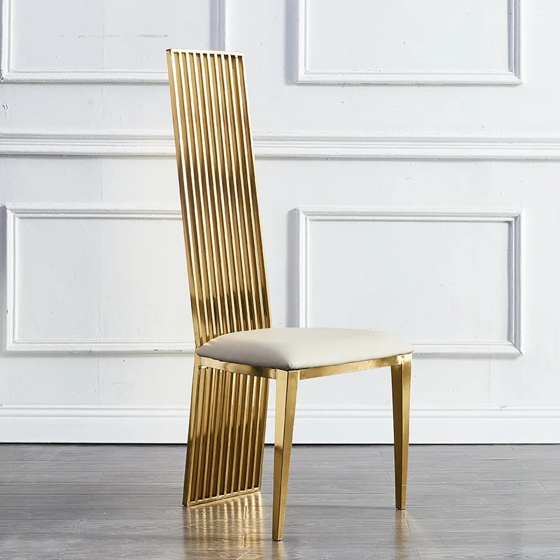 KRZESŁO złote, stalowe, wysokie oparcie, welurowa tkanina, dostojne, piękne