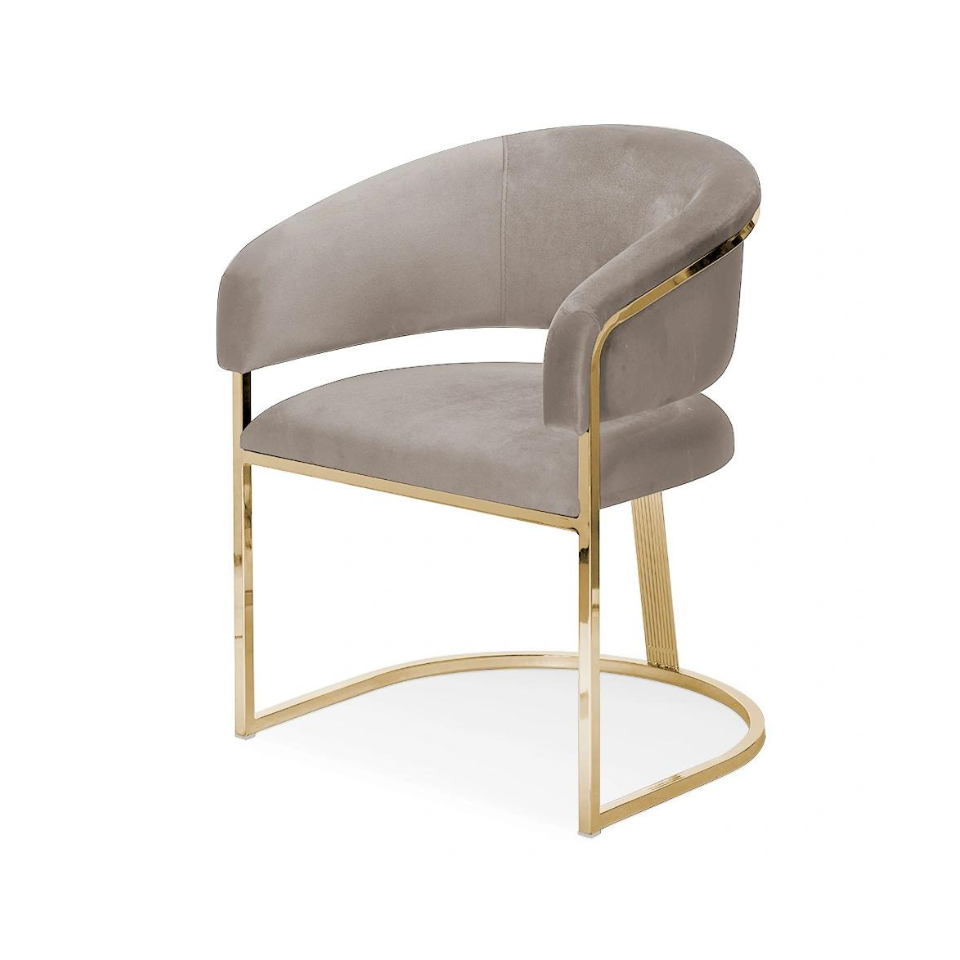 KRZESŁO złoty stelaż, beżowe, welwetowe siedzisko, wyjątkowe KRZESŁO złoty stelaż, beżowe, welwetowe siedzisko, wyjątkowe