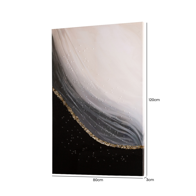 OBRAZ czarno-biały, złoty detal, prostokątny, elegancki styl, wymiary OBRAZ czarno-biały, złoty detal, prostokątny, elegancki styl, wymiary