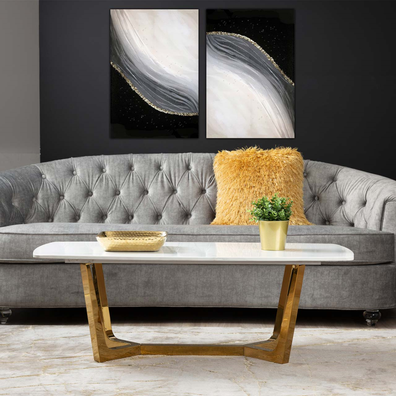 OBRAZ czarno-biały, złoty detal, prostokątny, elegancki styl, z krysztalkami OBRAZ czarno-biały, złoty detal, prostokątny, elegancki styl, z kryształkami