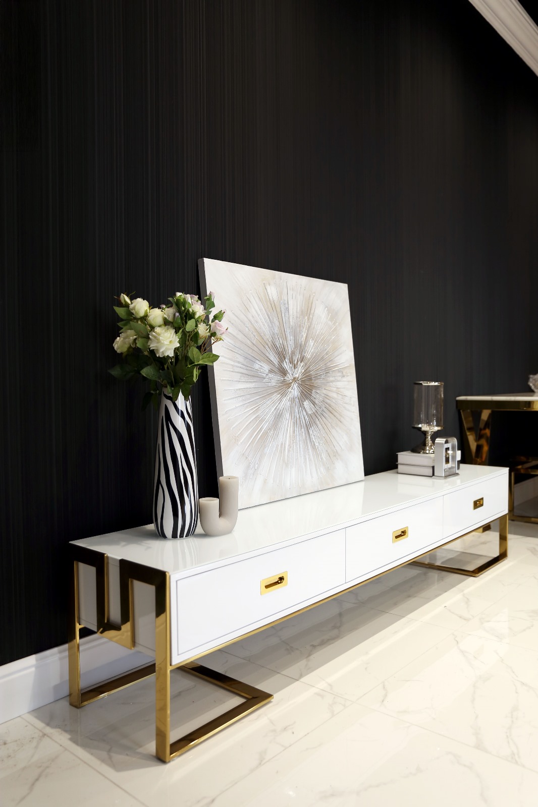 OBRAZ jasne barwy, srebrno-złoty-szary, motyw kwiatowy, kwadratowy, na płótnie,elegancki