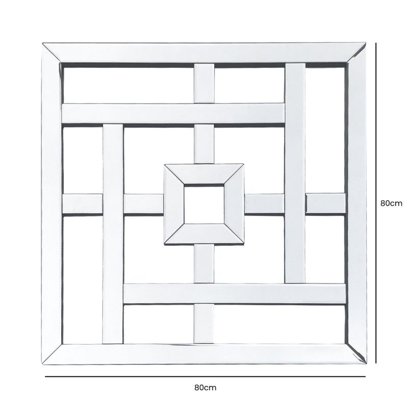 OBRAZ lustrzany, kwadratowy geometryczny wzór, styl glamour, glamour OBRAZ lustrzany, kwadratowy geometryczny wzór, styl glamour, glamour