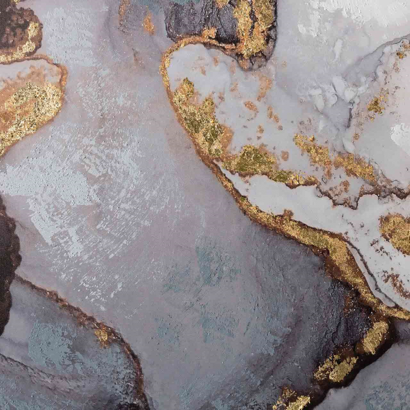 OBRAZ prostokątny, srebrno-czarno-złoty, abstrakcyjny motyw, loftowy styl, wyjątkowy