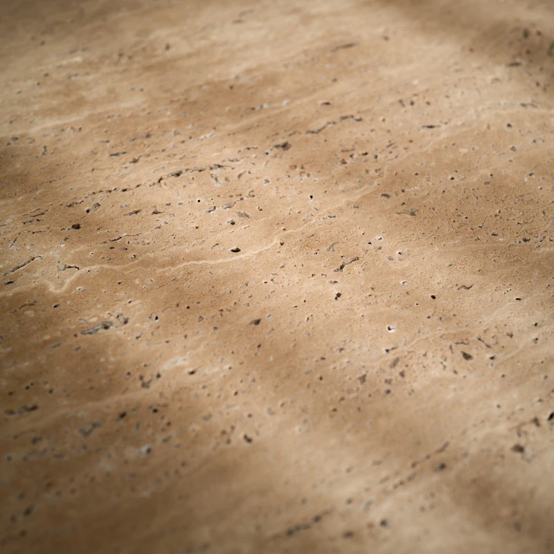 STÓŁ jadalniany okrągły, drewniana podstawa, trawertynowy blat-1 STÓŁ jadalniany okrągły, drewniana podstawa, trawertynowy blat-1