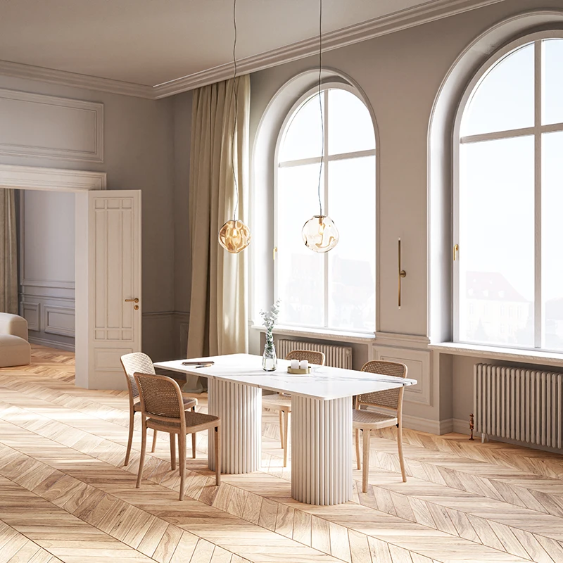 STÓŁ jadalniany, prostokątny, blat o zaokrąglonych rogach, stalowa podstawa, biały STÓŁ jadalniany, prostokątny, blat o zaokrąglonych rogach, stalowa podstawa, biały