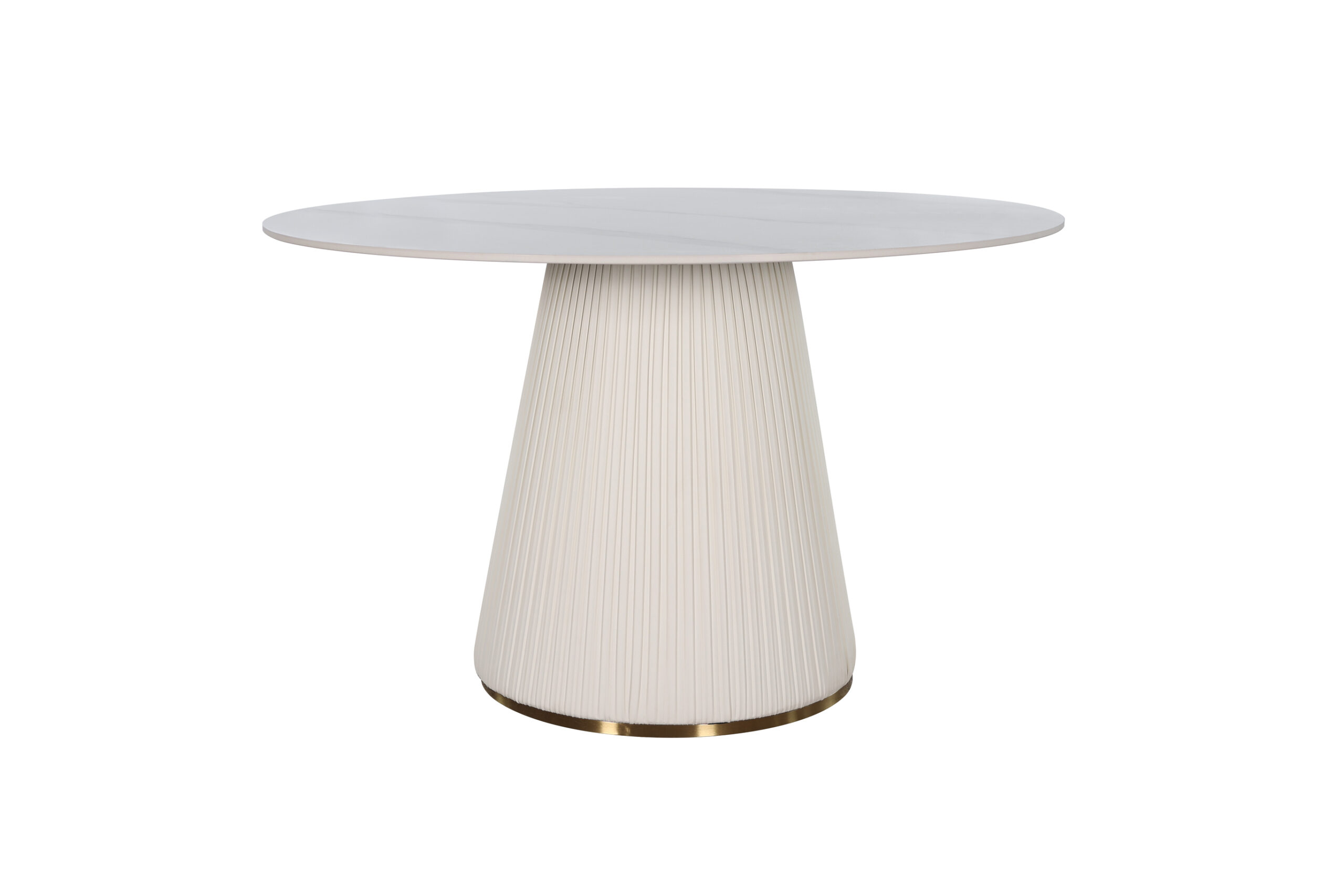 STÓŁ okrągły, plisowana podstawa, blat imitujący biały marmur, elegancki, piękny STÓŁ okrągły, plisowana podstawa, blat imitujący biały marmur, elegancki, piękny