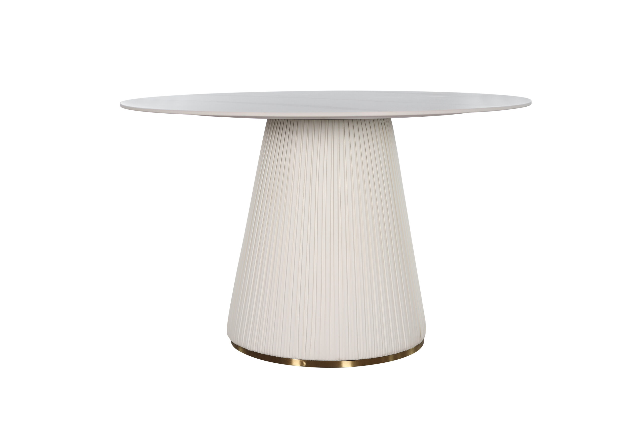 STÓŁ okrągły, plisowana podstawa, blat imitujący biały marmur, elegancki, wyjątkowy STÓŁ okrągły, plisowana podstawa, blat imitujący biały marmur, elegancki, wyjątkowy