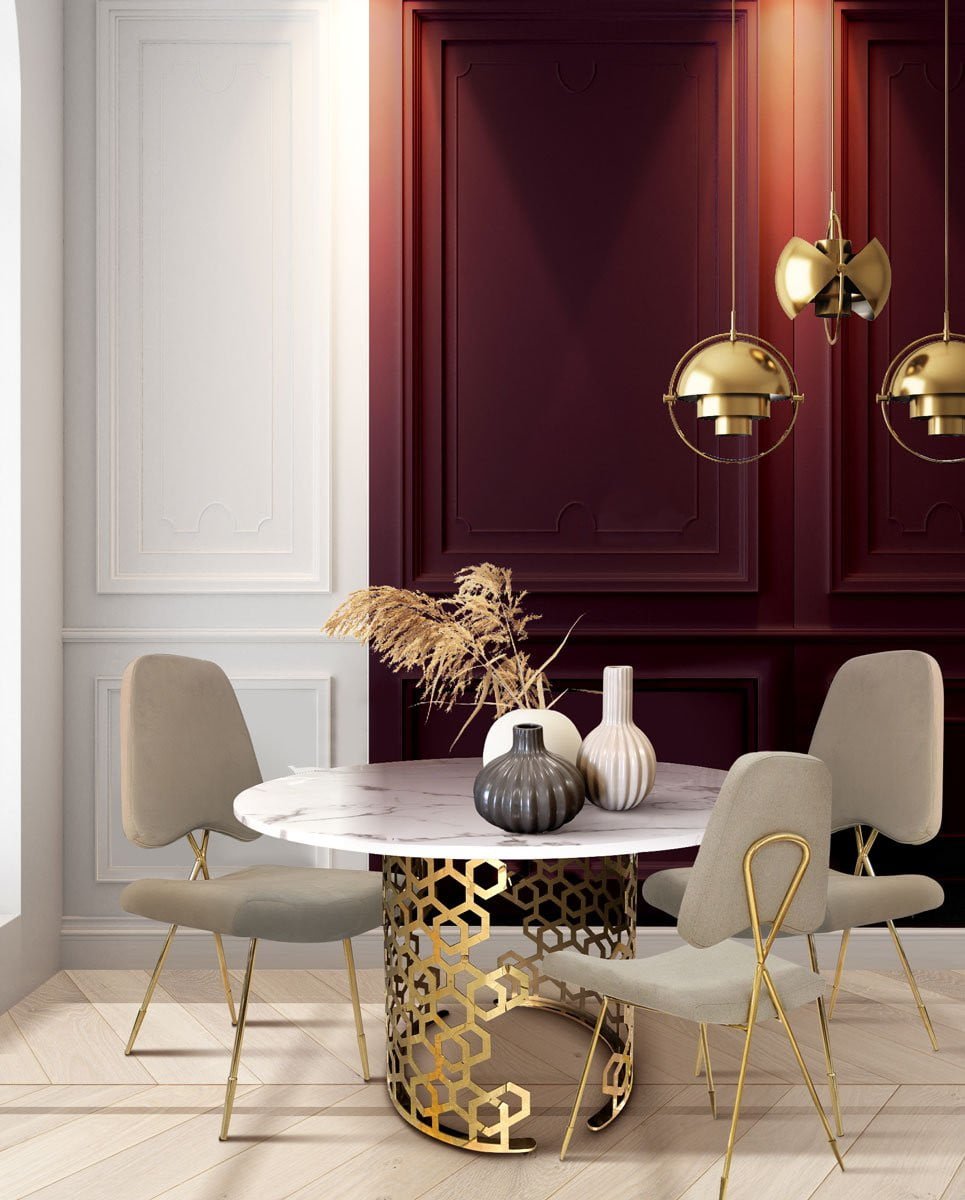 STÓŁ okrągły z białym, marmurowy blatem, złota, dekoracyjna podstawa, ekskluzywny STÓŁ okrągły z białym, marmurowy blatem, złota, dekoracyjna podstawa, ekskluzywny