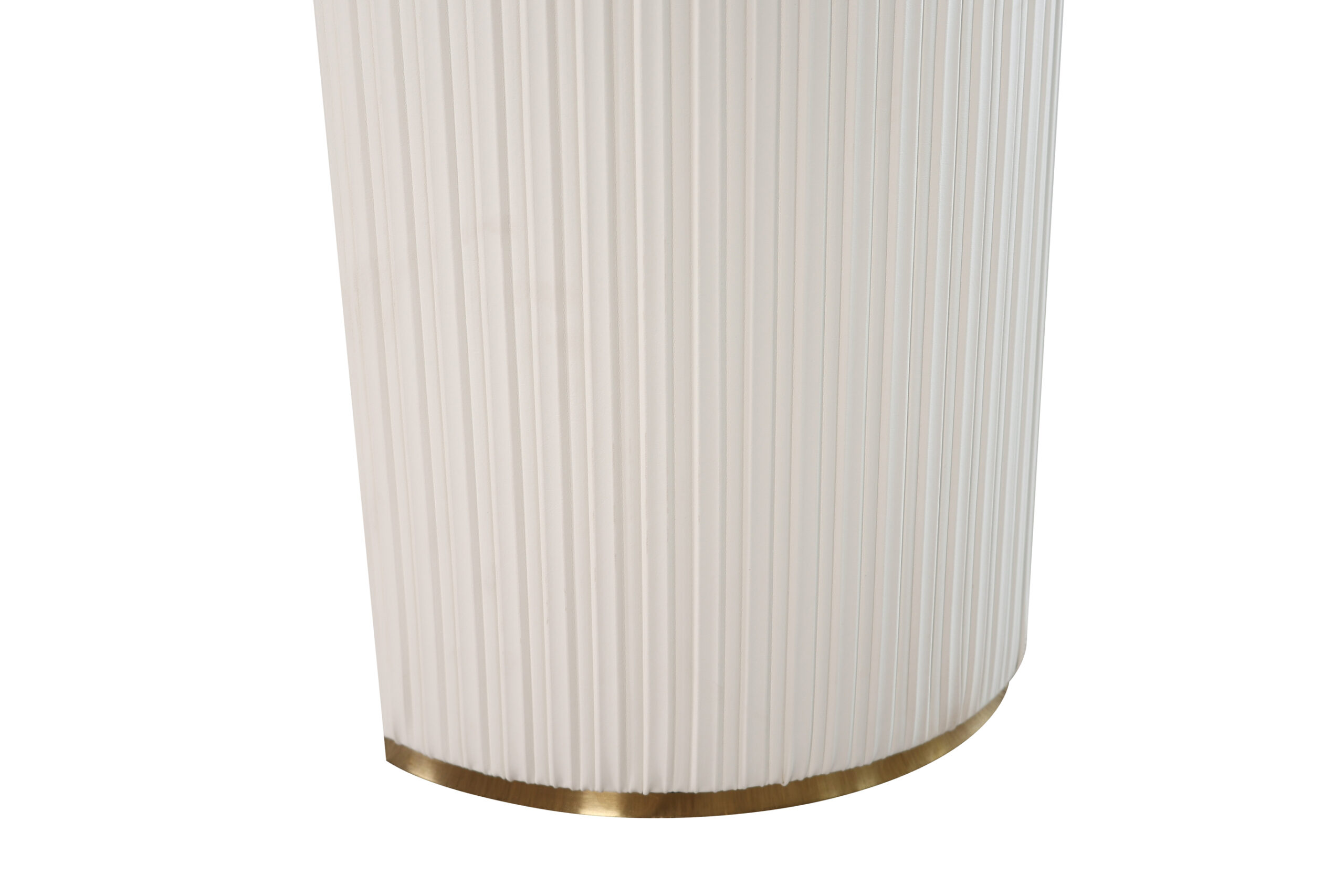 STÓŁ owalny na dwóch nogach, biały z złotymi detalami, nowoczesny, ekskluzywny