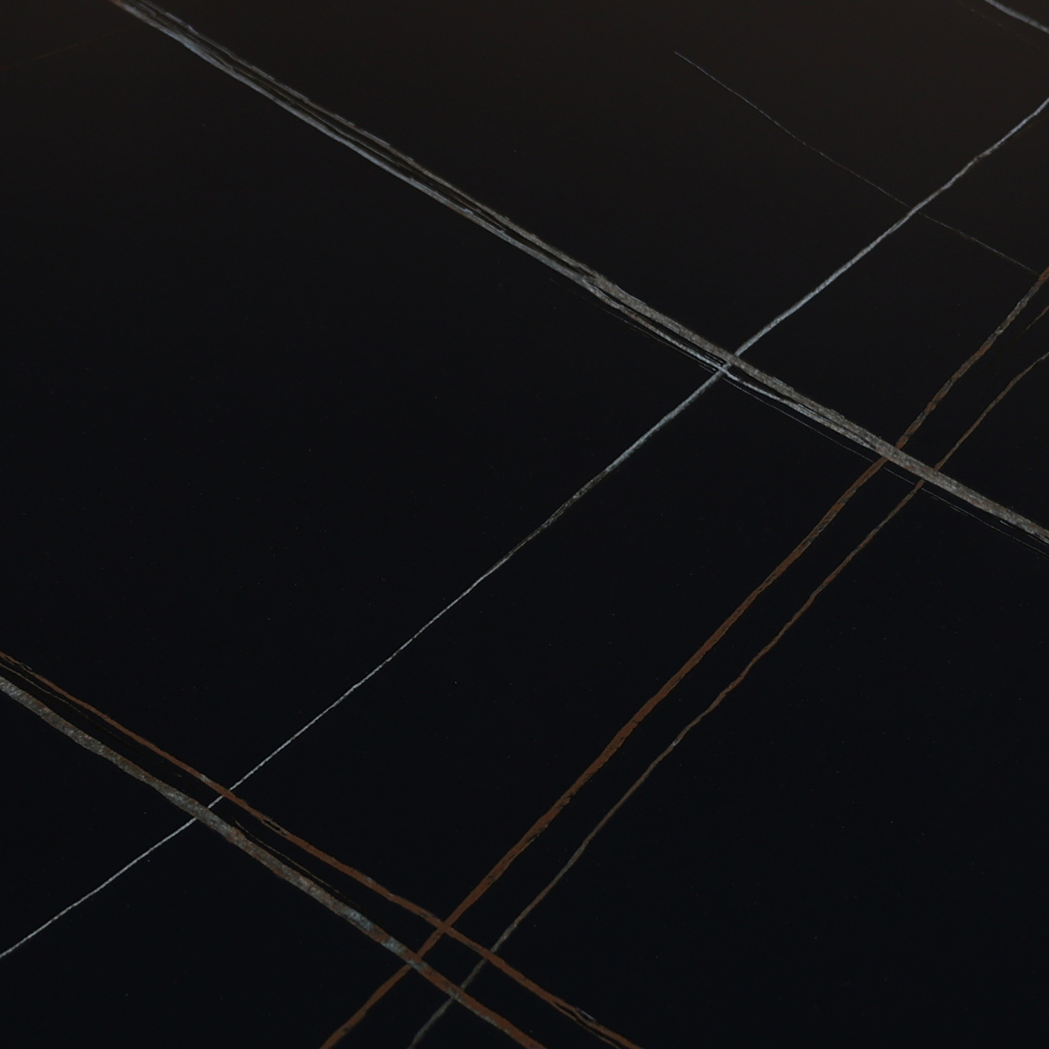 STÓŁ prostokątny, nowoczesna złota podstawa, czarny blat, styl glamour, marmur