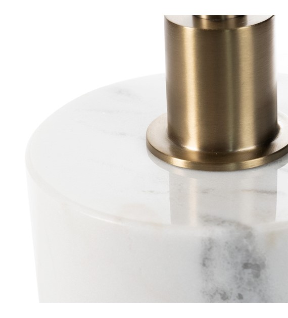 STOLIK POMOCNICZY okrągły, złoty, metalowy blat, marmurowa podstawa, designerski, ekskluzywny