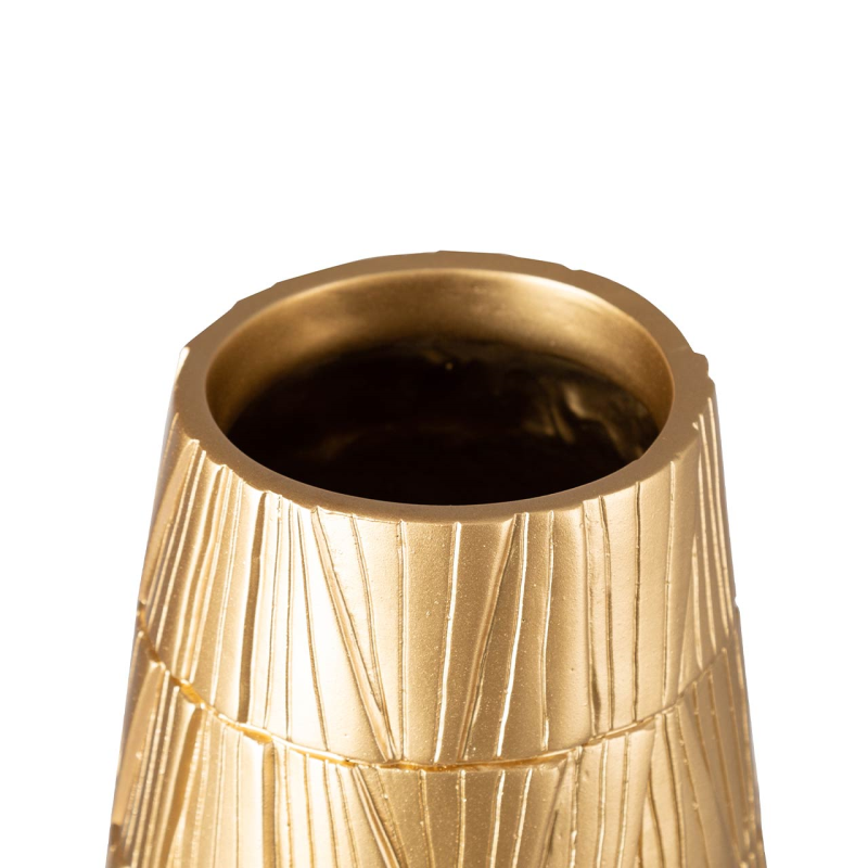 WAZON podłogowy złoty z żywicy poliestrowej, wyjątkowa faktura, piękny