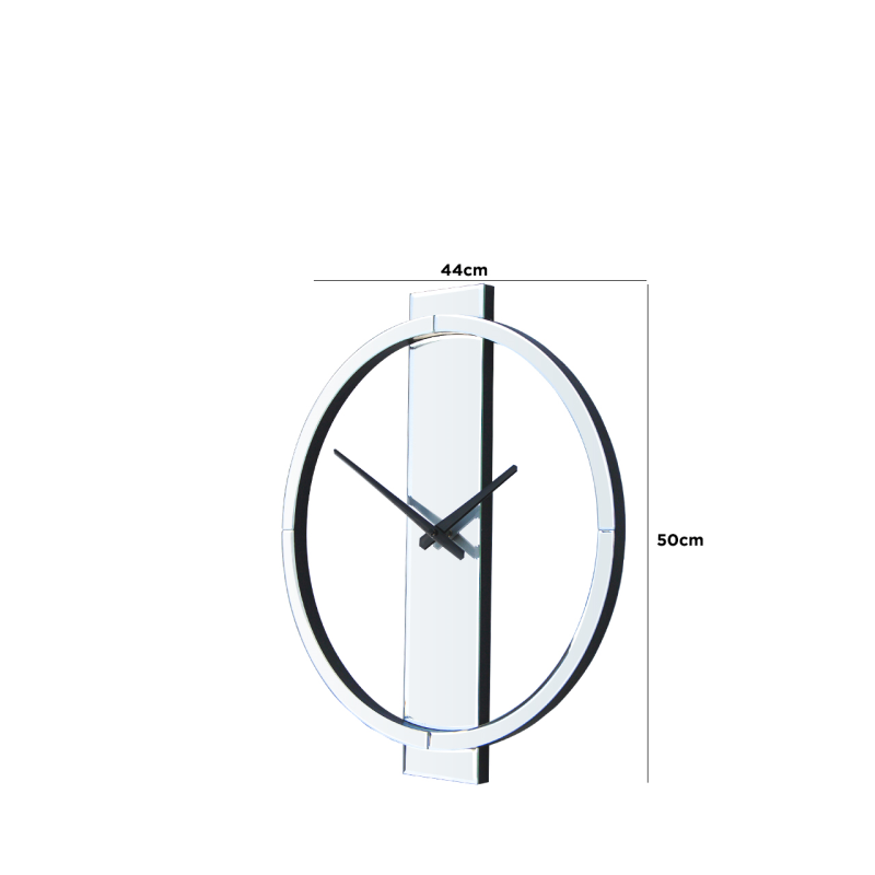 ZEGAR ŚCIENNY lustrzany, okrągły, nowoczesny design, mały, wymiary