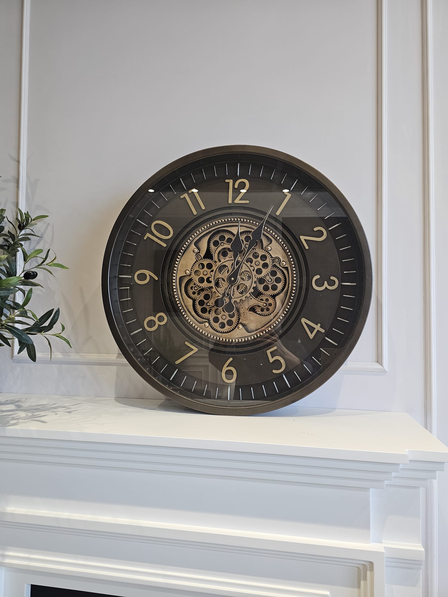 ZEGAR ŚCIENNY okrągły, kawowy kolor, widoczny mechanizm, wyjątkowy ZEGAR ŚCIENNY okrągły, kawowy kolor, widoczny mechanizm, wyjątkowy