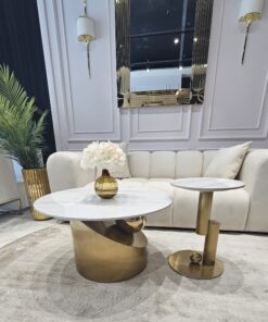 Biały z szaro-beżową żyłką