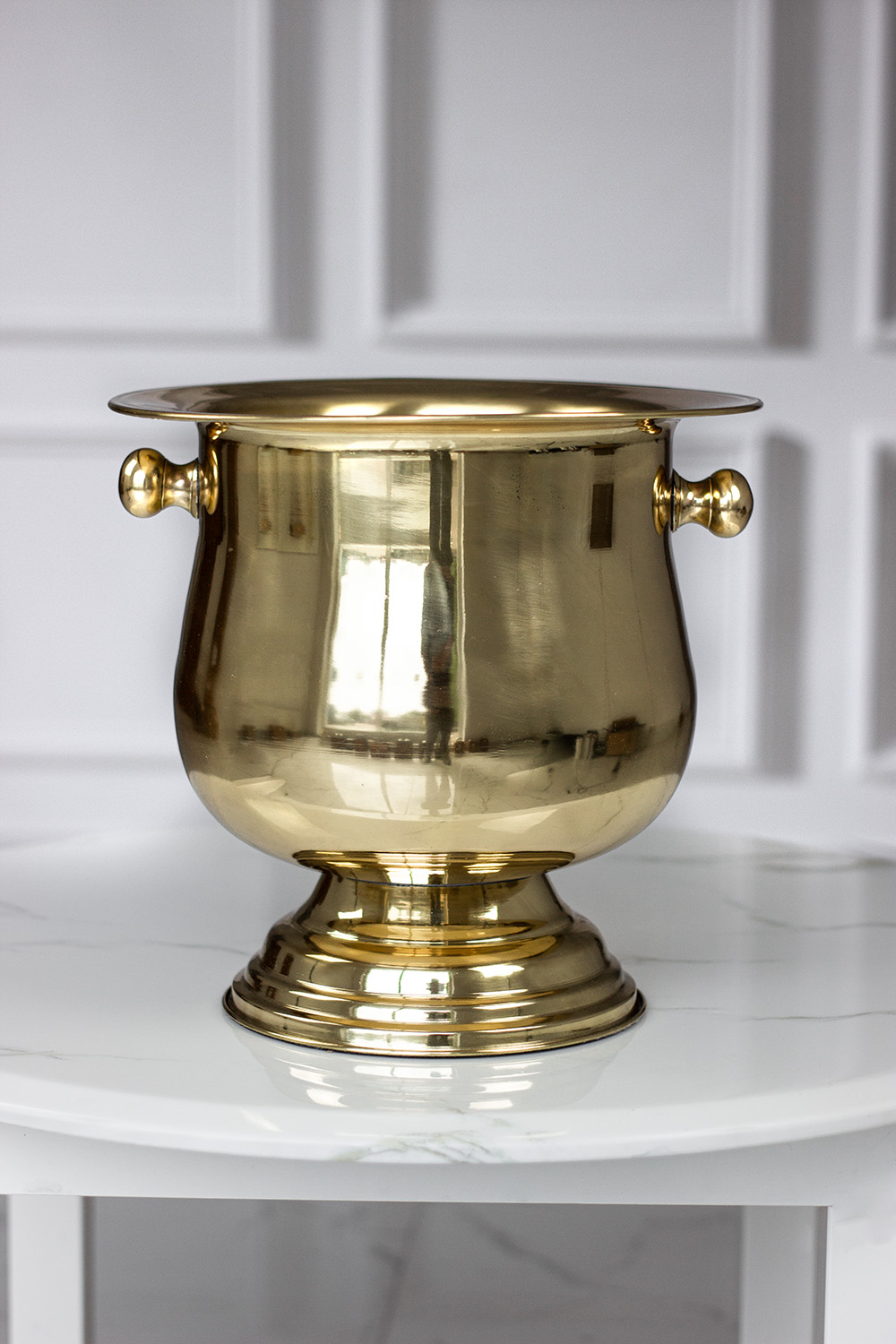 COOLER duży, metalowy, złoty, wysoki połysk, z uchwytami, styl glamour, najwyższa jakość COOLER duży, metalowy, złoty, wysoki połysk, z uchwytami, styl glamour, najwyższa jakość