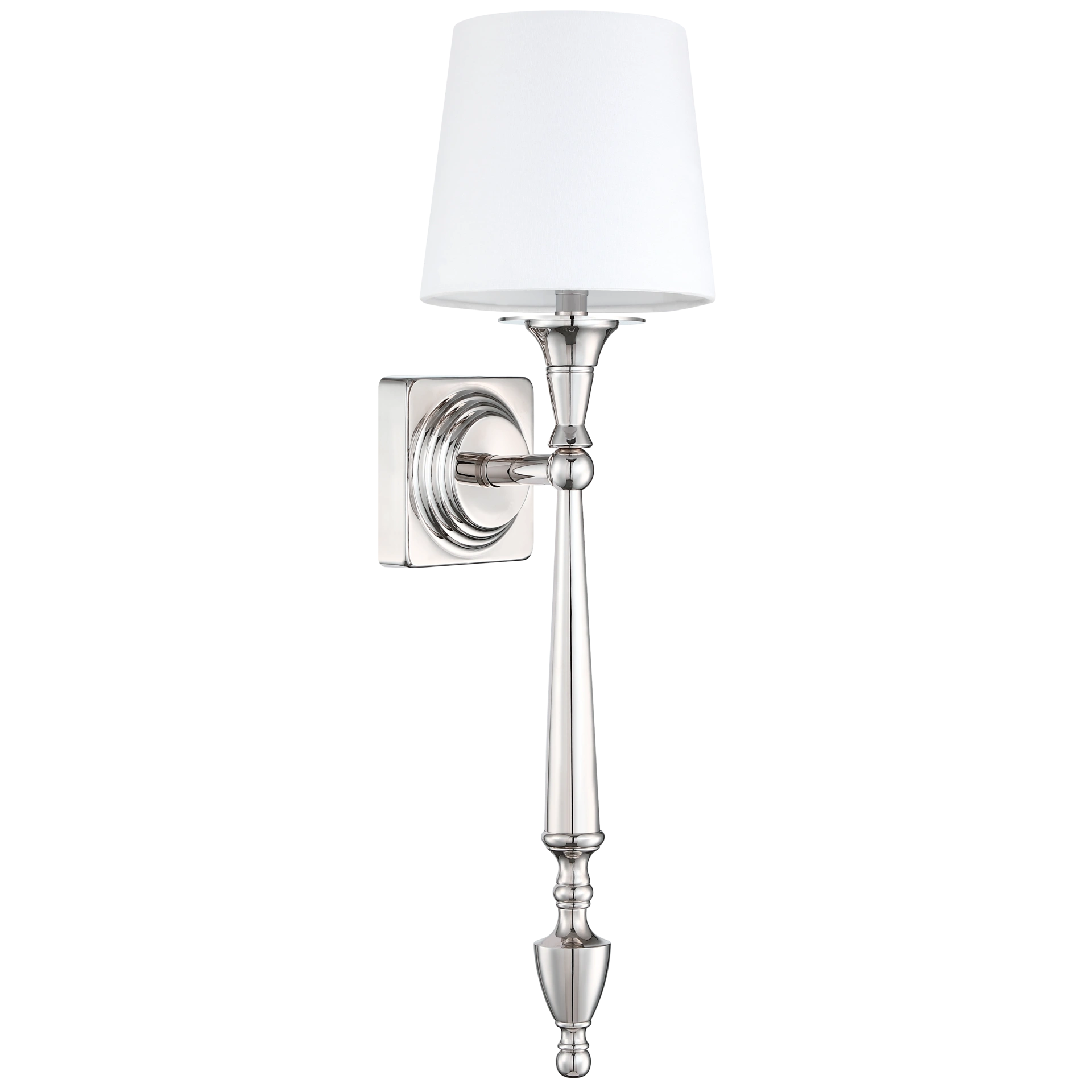 KINKIET Austin niklowano-biały, lśniące wykończenie, klasyczny, piękny