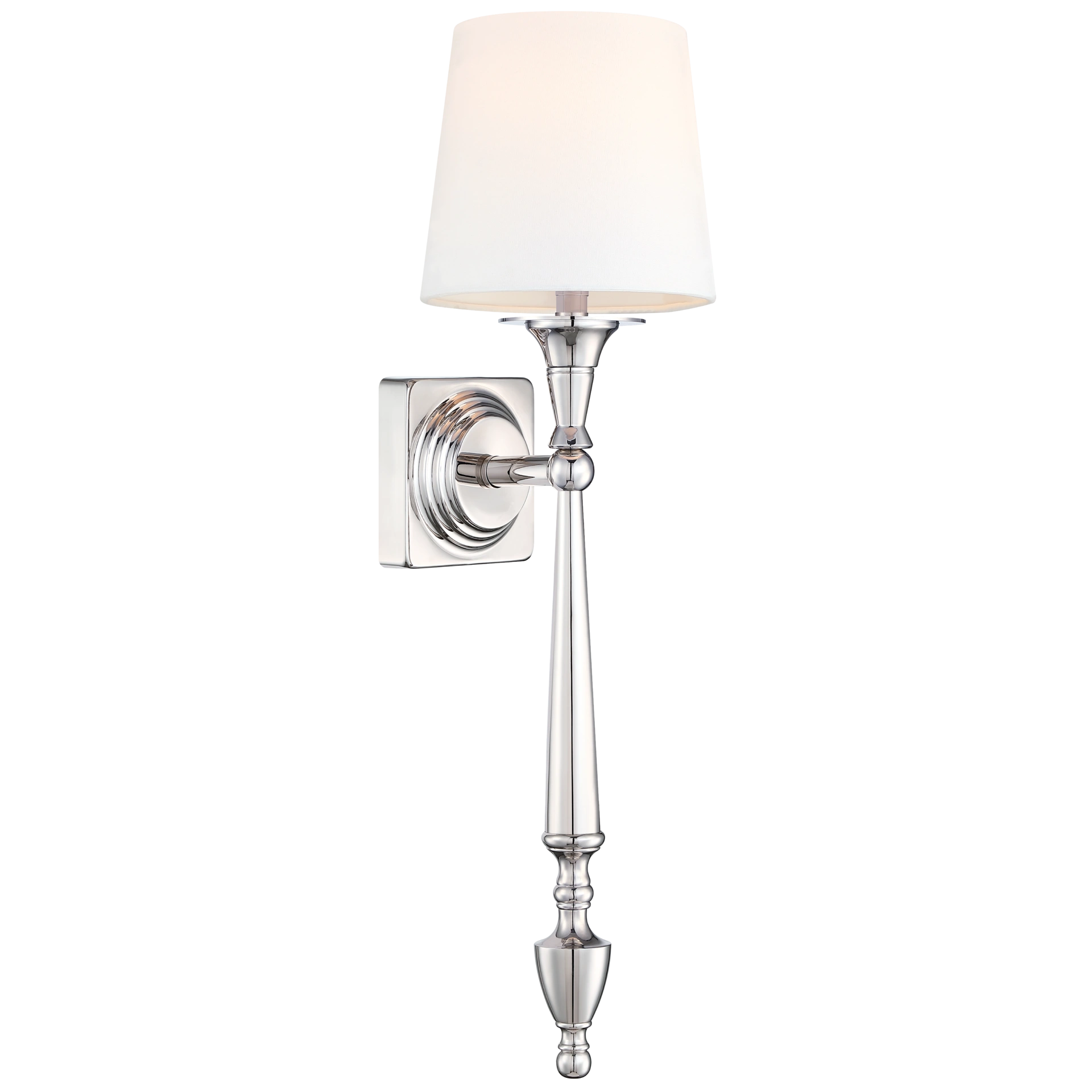 KINKIET Austin niklowano-biały, lśniące wykończenie, klasyczny