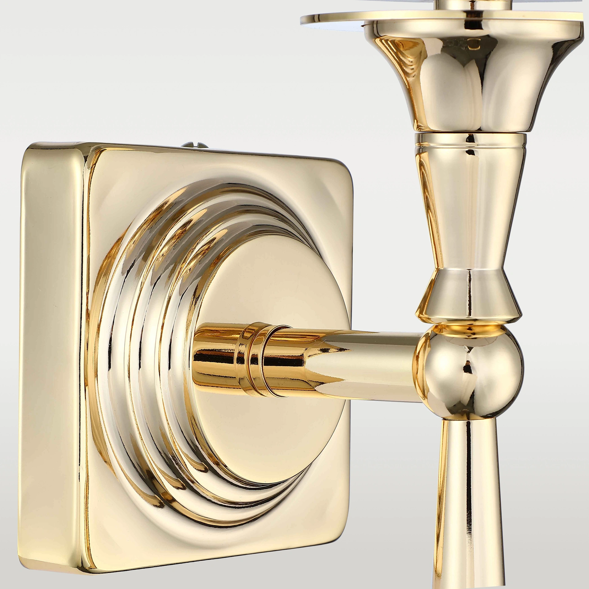 KINKIET Austin złoty z białym, materiałowym abażurem, elegancki, wyjątkowy