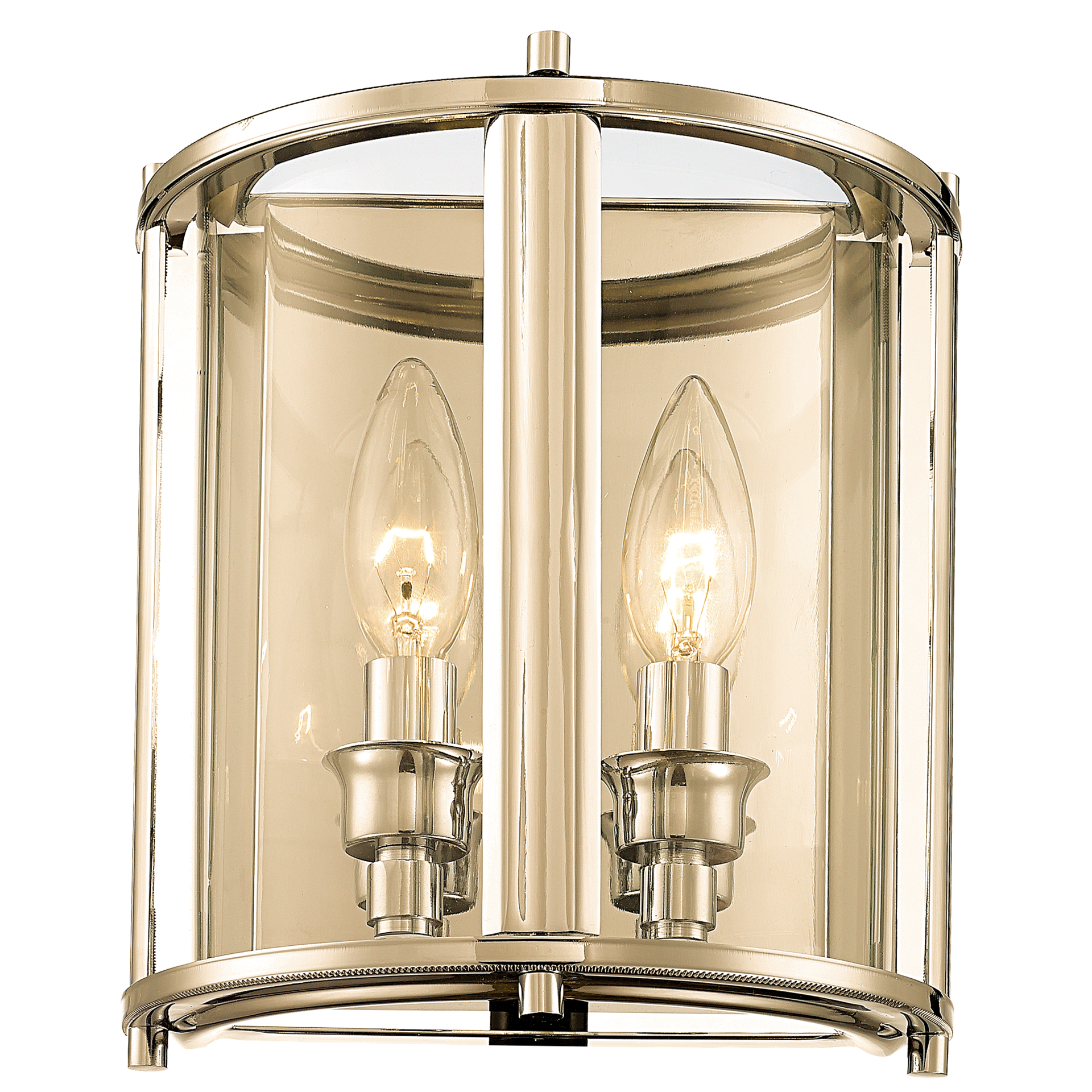 KINKIET New York złote wykończenie, dwa źródła światła, styl nowojorski