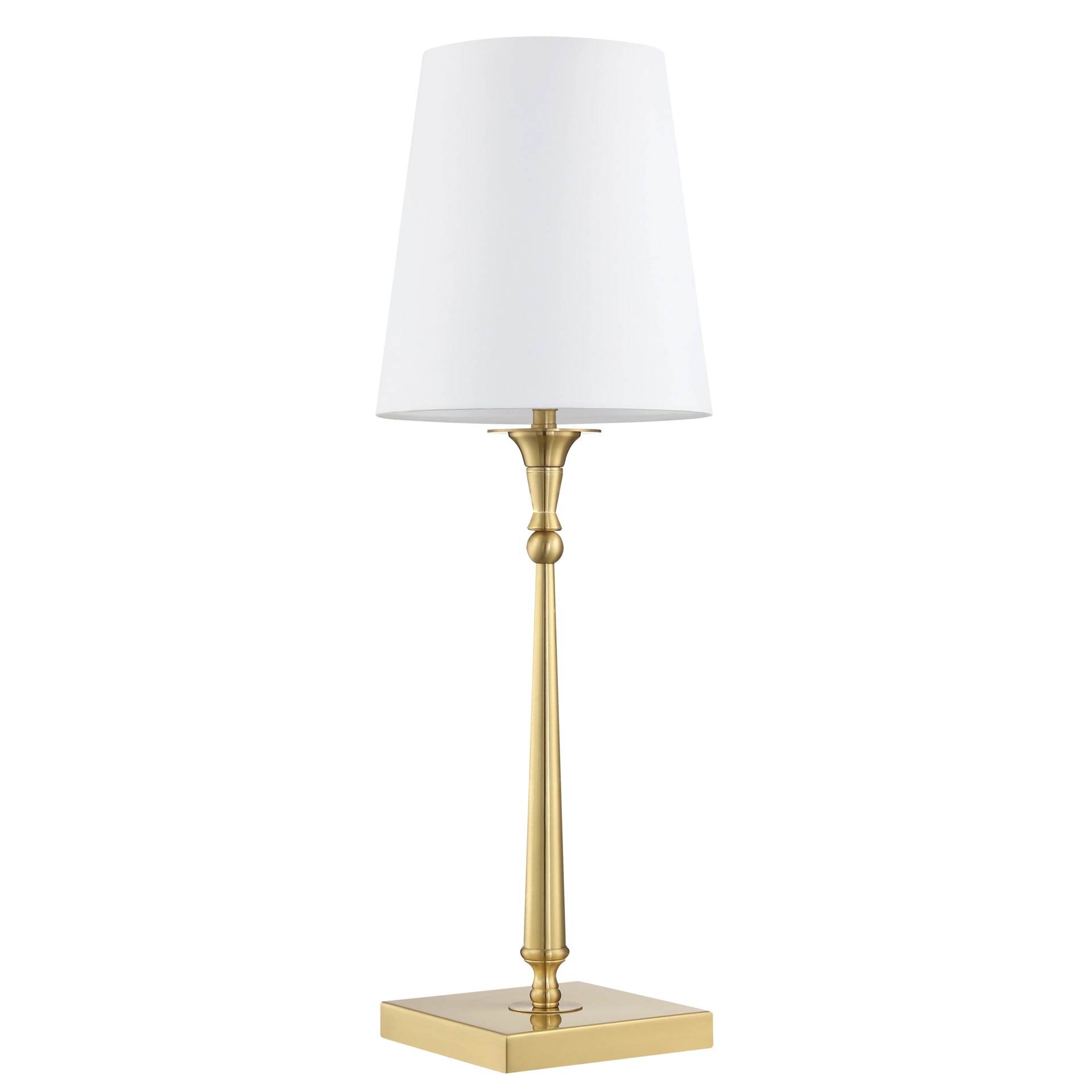 LAMPA STOŁOWA Austin mosiężna, materiałowy abażur, klasyczny styl, piękna LAMPA STOŁOWA Austin mosiężna, materiałowy abażur, klasyczny styl, piękna