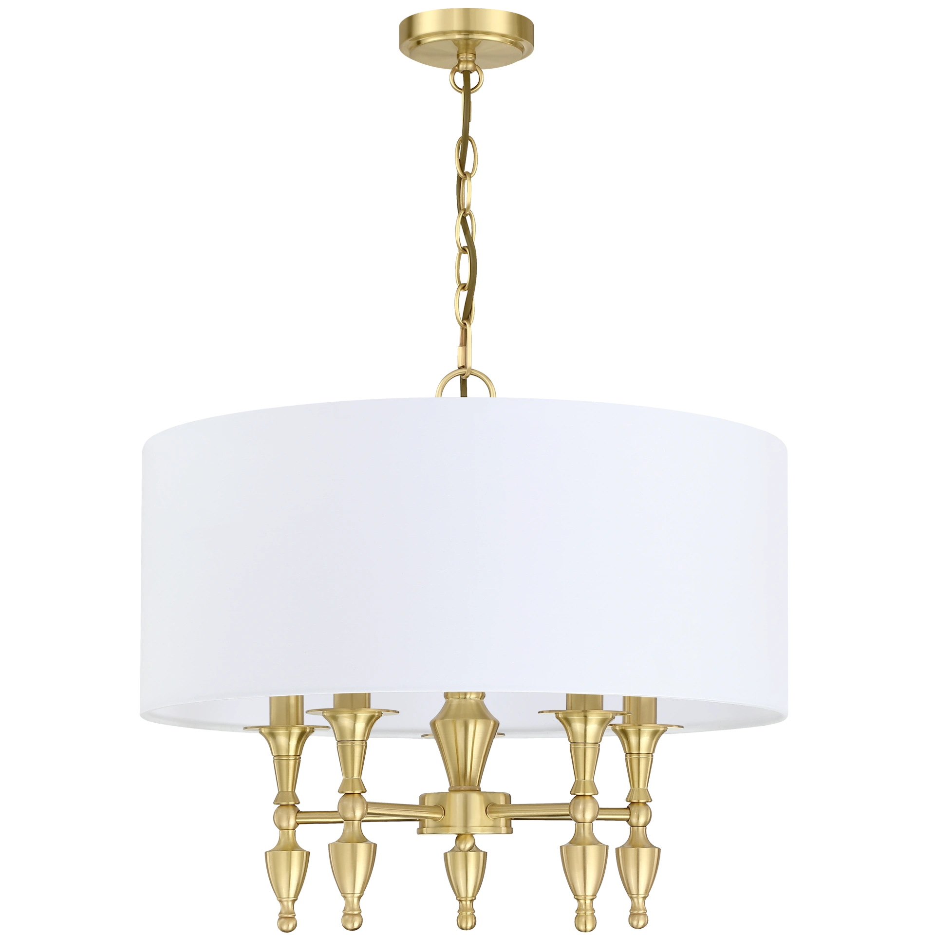 LAMPA WISZĄCA Austin mosiężne wykończenie, okrągły abażur, klasyczna, ekskluzywna