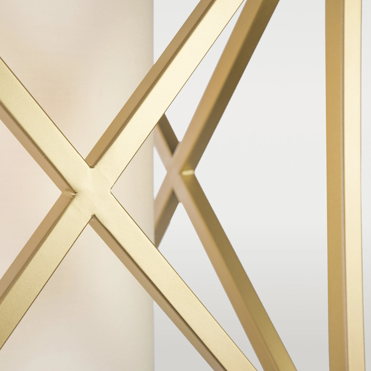 LAMPA WISZĄCA New York złota, kwadratowa w kształcie klatki, biały abażur, glamour, ekskluzywna LAMPA WISZĄCA New York złota, kwadratowa w kształcie klatki, biały abażur, glamour, ekskluzywna