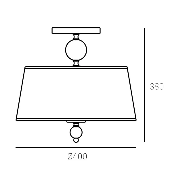 PLAFON Cancun srebrny stelaż, kryształowe detale, okrągły biały abażur, klasyczny styl, wymiary