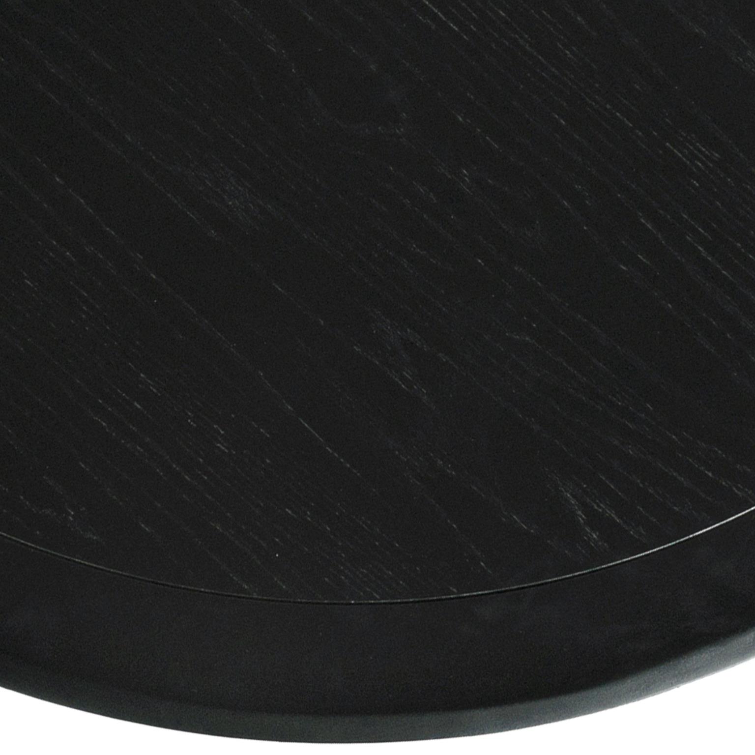 STÓŁ JADALNIANY drewniany, czarny, okrągły blat, minimalistyczny styl, ekskluzywny STÓŁ JADALNIANY drewniany, czarny, okrągły blat, minimalistyczny styl, ekskluzywny