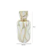 WAZON ceramiczny, biało-złoty wzór, abstrakcyjny, okrągły, styl glamour 25 cm, wymiary