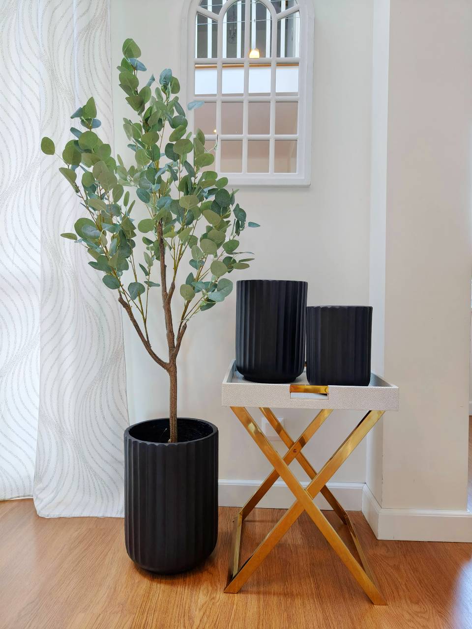 ZESTAW DONIC 3 sztuki, antracytowe, ryflowane, designerski styl, ekskluzywne