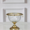 COOLER szklany, transparentny, złote metalowe detale, klasyczny wygląd, piękny