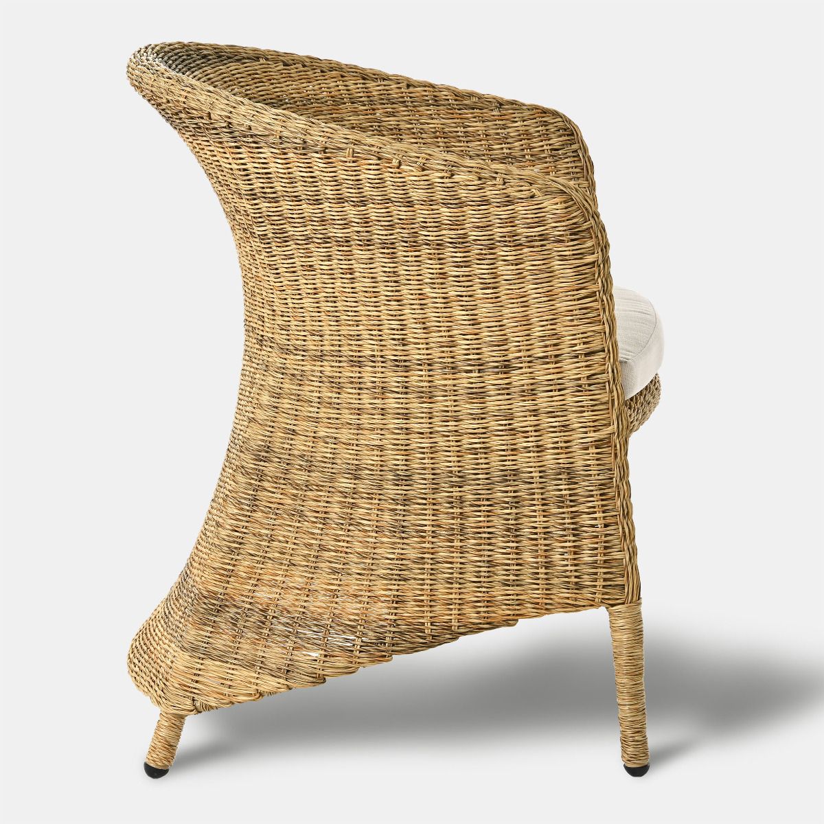 FOTEL OBIADOWY z technorattanu, naturalny kolor, klasyczny styl, zestaw ogrodowy OM004, wyjątkowy