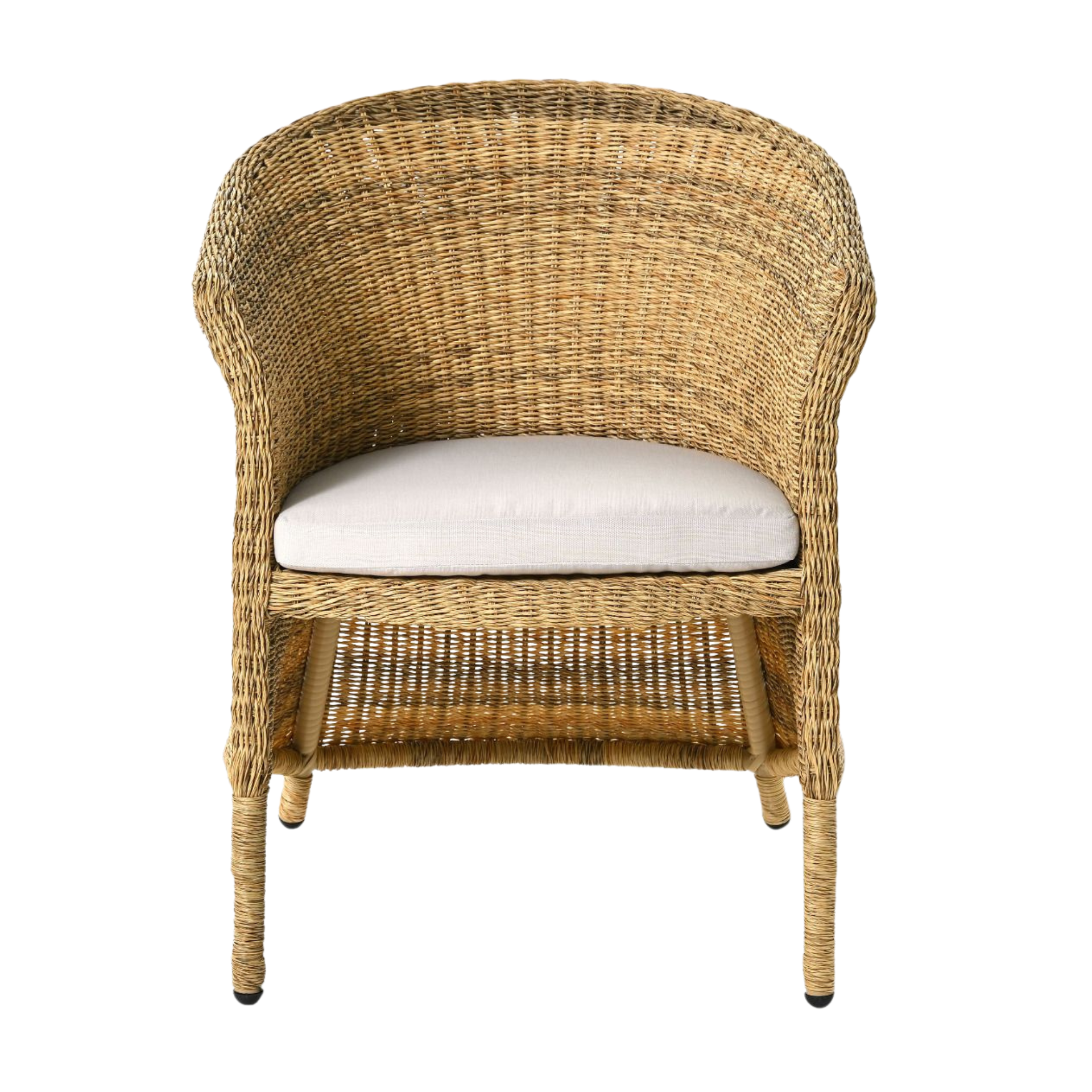 FOTEL OBIADOWY z technorattanu, naturalny kolor, klasyczny styl, zestaw ogrodowy OM004