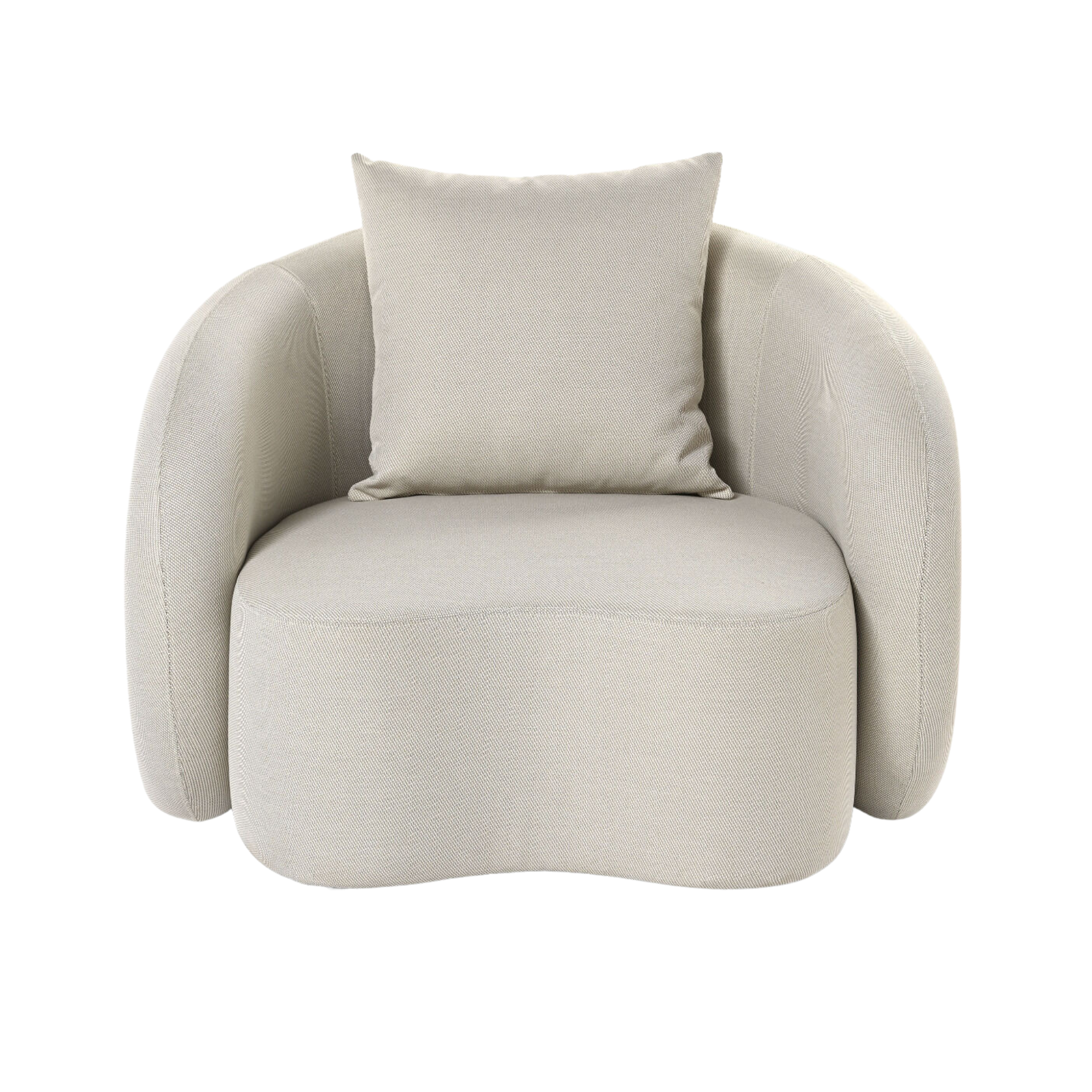 FOTEL OGRODOWY materiałowy, beżowe wykończenie, designerski kształt, zestaw ogrodowy OM006 FOTEL OGRODOWY materiałowy, beżowe wykończenie, designerski kształt, zestaw ogrodowy OM006